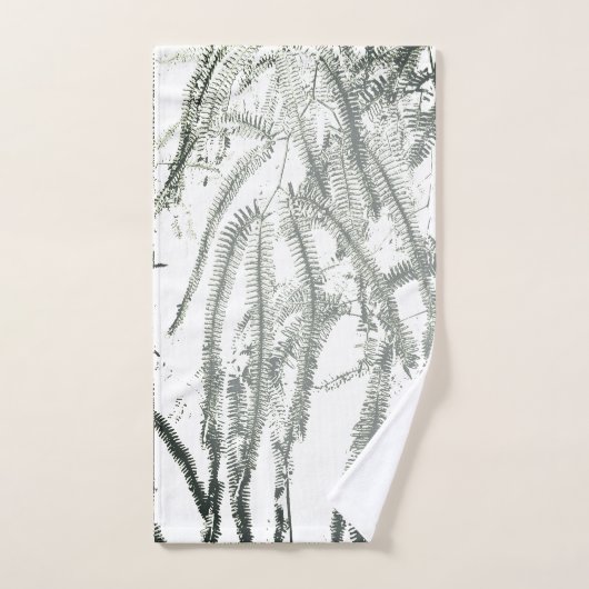 Silber Farn hellgrün Ton Handtuch Set (Handtuch)