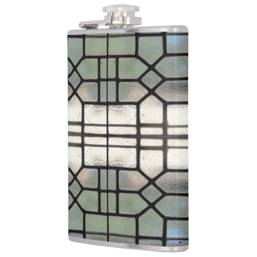 Silber-Fenster mit gestanztem Glas > Flasche mit S Flachmann (Links)