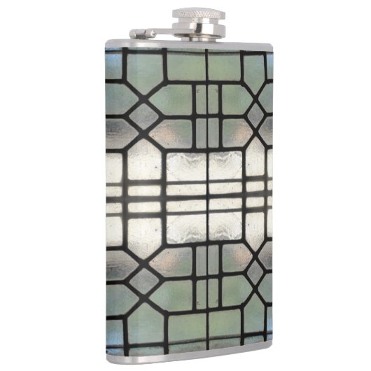 Silber-Fenster mit gestanztem Glas > Flasche mit S Flachmann (Rechts)