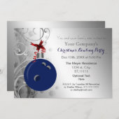 Silber-Festivals Corporate Bowling Party einladen Einladung (Vorne/Hinten)