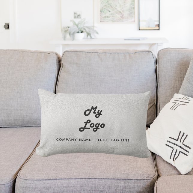 Silber-Firmenlogo Kissen Für Draußen (Von Creator hochgeladen)