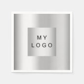 Silber-Firmenlogo Serviette (Vorderseite)