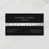 Silber-Fliesenmuster Visitenkarte (Rückseite)