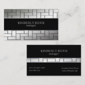 Silber-Fliesenmuster Visitenkarte (Vorne/Hinten)