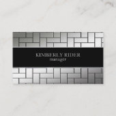 Silber-Fliesenmuster Visitenkarte (Vorderseite)