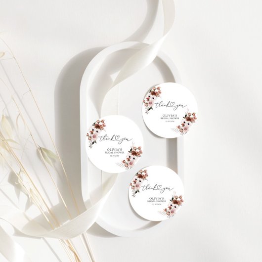 Silber Floral Brautparty Geschenkmarke Geschenkanhänger