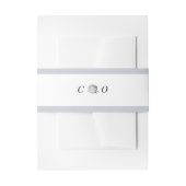 Silber florgrau monogramm minimalistische Hochzeit Einladungsbanderole (Vorderseite Beispiel)