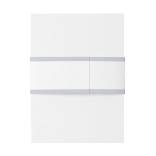 Silber florgrau monogramm minimalistische Hochzeit Einladungsbanderole (Rückseitenbeispiel)