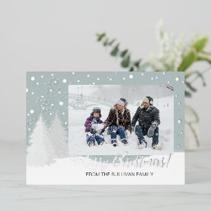 Silber Foil Card Folien Feiertagskarte