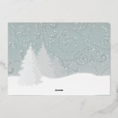 Silber Foil Card Folien Feiertagskarte (Rückseite)