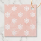 Silber-Folie, schneegeflake - schneit es Geschenkanhänger (Rückseite)