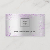 Silber-Foto QR-Code Glitzer Staubweibchen Visitenkarte (Vorderseite)