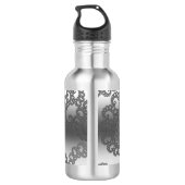 Silber Fraktal Art Edelstahlflasche (Rückseite)