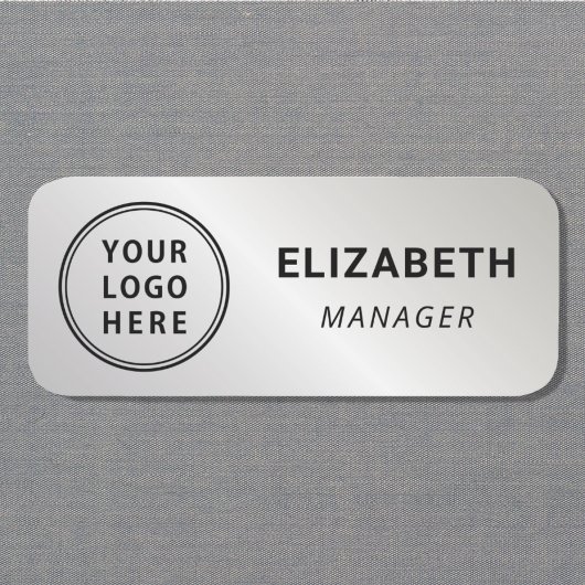 Silber für klassische Logos Namensschild