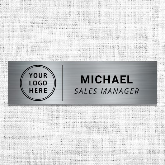 Silber für moderne Unternehmen Namensschild