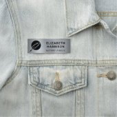 Silber für Notare und öffentliche Logos Namensschild (Beispiel)