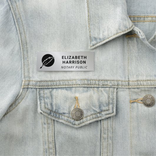 Silber für Notare und öffentliche Logos Namensschild (Beispiel)