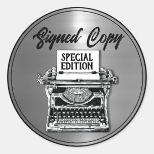 Silber für signierte Sonderausgabe Runder Aufkleber