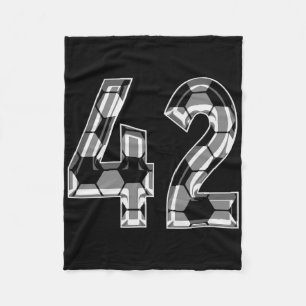 Silber-Fußballmuster Nummer 42 Trikot Spieler Trik Fleecedecke