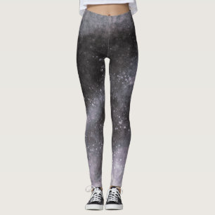 Silber-Galaxie-Glanz-Abstrakte Leggings