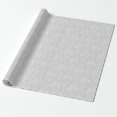 Silber gealtertes Damast-Muster Geschenkpapier (Ungerollt)
