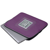 silber geblüht Monogramm - L Laptopschutzhülle (Vorne Knopf)