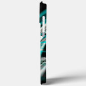 Silber gekrümmt unter zyklischem grünen Rauch auf Case-Mate iPhone Hülle (Rückseite / Links)