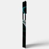 Silber gekrümmt unter zyklischem grünen Rauch auf Case-Mate iPhone Hülle (Rückseite / Rechts)