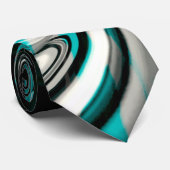 Silber gekrümmt unter zyklischem grünen Rauch auf  Krawatte (Gerollt)