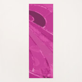 Silber gekrümmte Linien, in Rosa abstrakt* Yogamatte (Vorderseite)