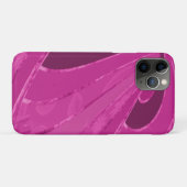 Silber gekrümmte Linien, rosa abstrakt Case-Mate iPhone Hülle (Rückseite (Horizontal))