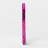 Silber gekrümmte Linien, rosa abstrakt Case-Mate iPhone Hülle (Hinten/Links)