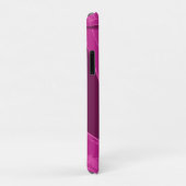 Silber gekrümmte Linien, rosa abstrakt Case-Mate iPhone Hülle (Hinten/Rechts)