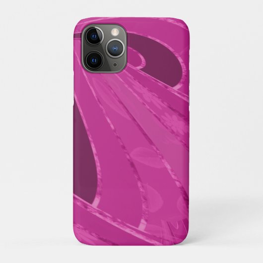 Silber gekrümmte Linien, rosa abstrakt Case-Mate iPhone Hülle (Rückseite)