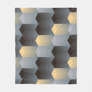 Silber geometrische Gebäude, abstraktes Muster. Fleecedecke