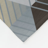 Silber geometrische Gebäude, abstraktes Muster. Fleecedecke (Ecke)