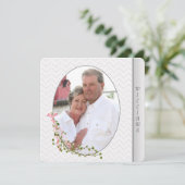 Silber geprägt Foto-Rahmen Verlängerung Einladung (Stehend Vorderseite)