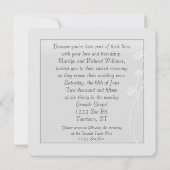 Silber geprägt Foto-Rahmen Verlängerung Einladung (Rückseite)