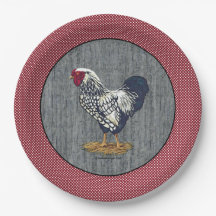 Silber geschnürte Wyandotte Hahn-Scheune verschalt