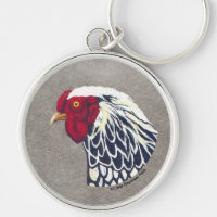 Silber geschnürter Wyandotte Hahn