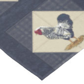 Silber geschnürtes Wyandotte Hahn-Denim Tischdecke (Schrägansicht)