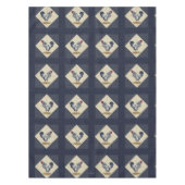 Silber geschnürtes Wyandotte Hahn-Denim Tischdecke (Vorderseite)