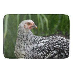 Silber geschnürtes Wyandotte Huhn Badematte