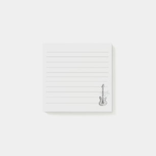 Silber-Gitarre-Post-it-Notiz Post-it Klebezettel
