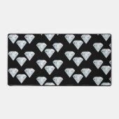 Silber glänzendes Diamantenmuster Schreibtischunterlage (Vorderseite)