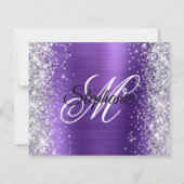 Silber Glitter Amethyst Folie 50. Geburtstag (Rückseite)