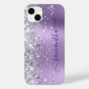 Silber Glitter Blasslila Glam Mädchen-Unterschrift Case-Mate iPhone 14 Plus Hülle