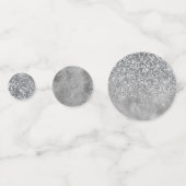 Silber Glitter Funkeln Konfetti (Vorderseiten)