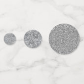 Silber Glitter Funkeln Konfetti (Rückseiten)