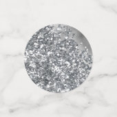 Silber Glitter Funkeln Konfetti (Klein Vorderseite)